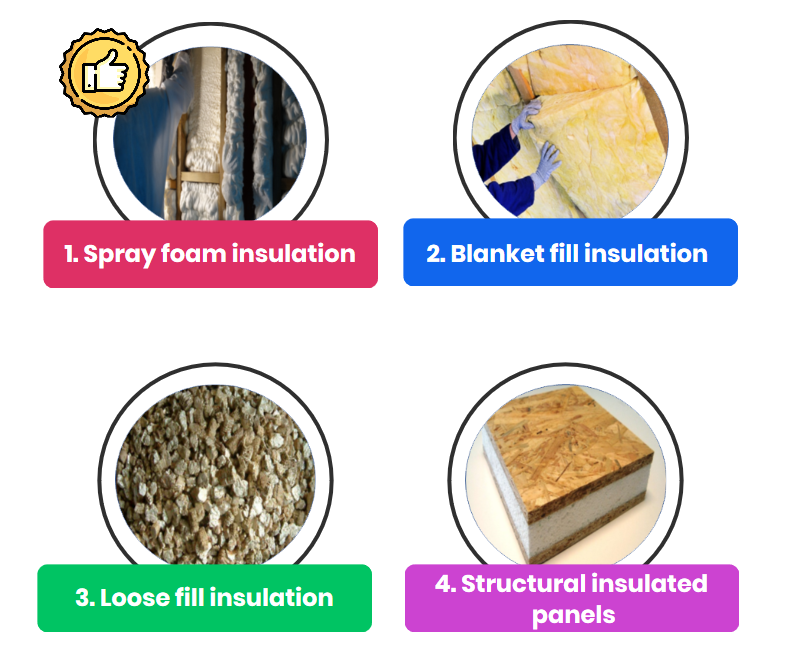 Types of ceiling insulation